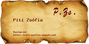 Piti Zsófia névjegykártya