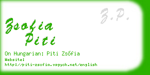 zsofia piti business card