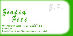 zsofia piti business card